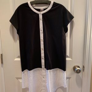 Mock underpinning shirt